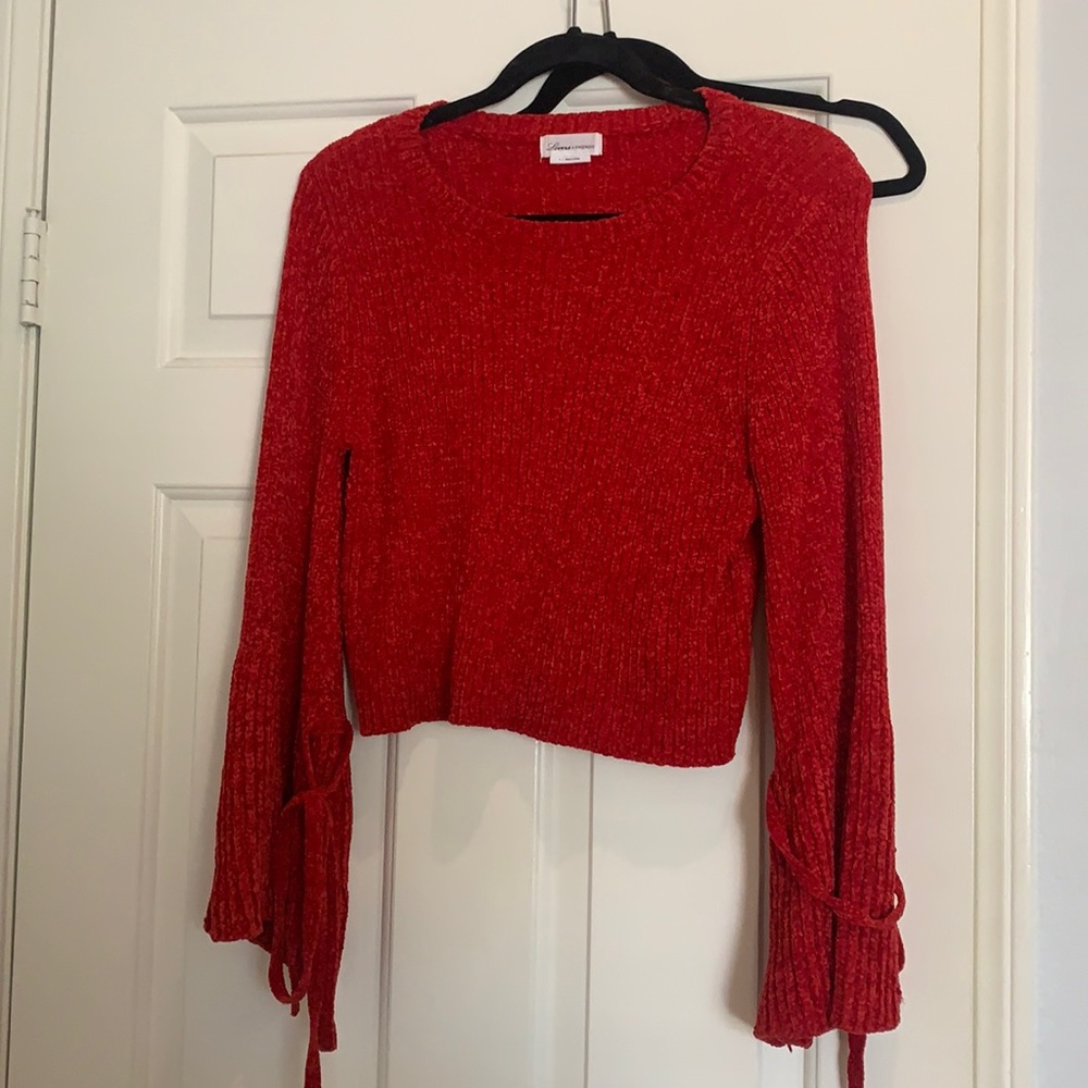 Revolve / lovers and friends red sweater with bell sleeves